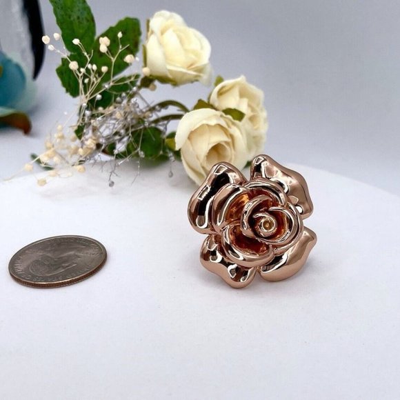 kate spade new york 14k Rose Gold-Plated Flower Ring size of 6 - Picture 4 of 4